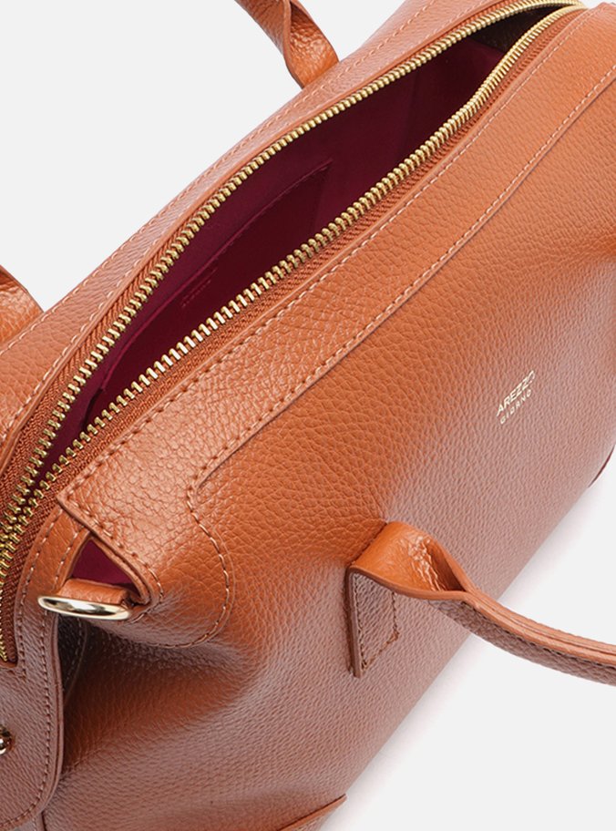 Bolsa Bowling Marrom Grande Recortes