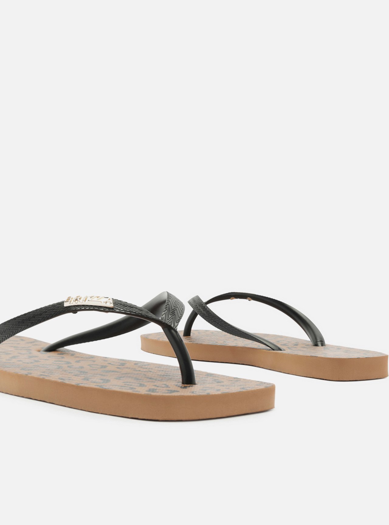 Chinelo de Dedo Preta Bico Quadrado Brizza — foto 4