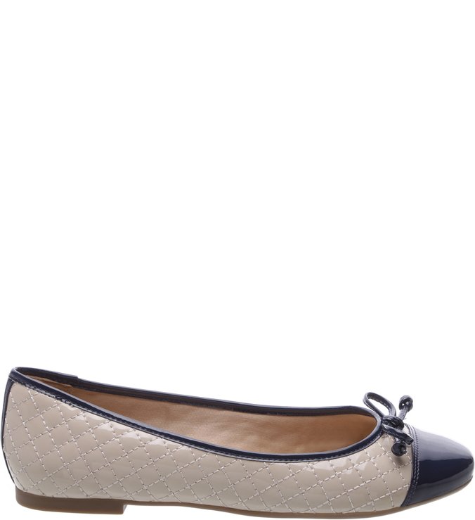 Sapatilha Verniz Latte/Sea Blue