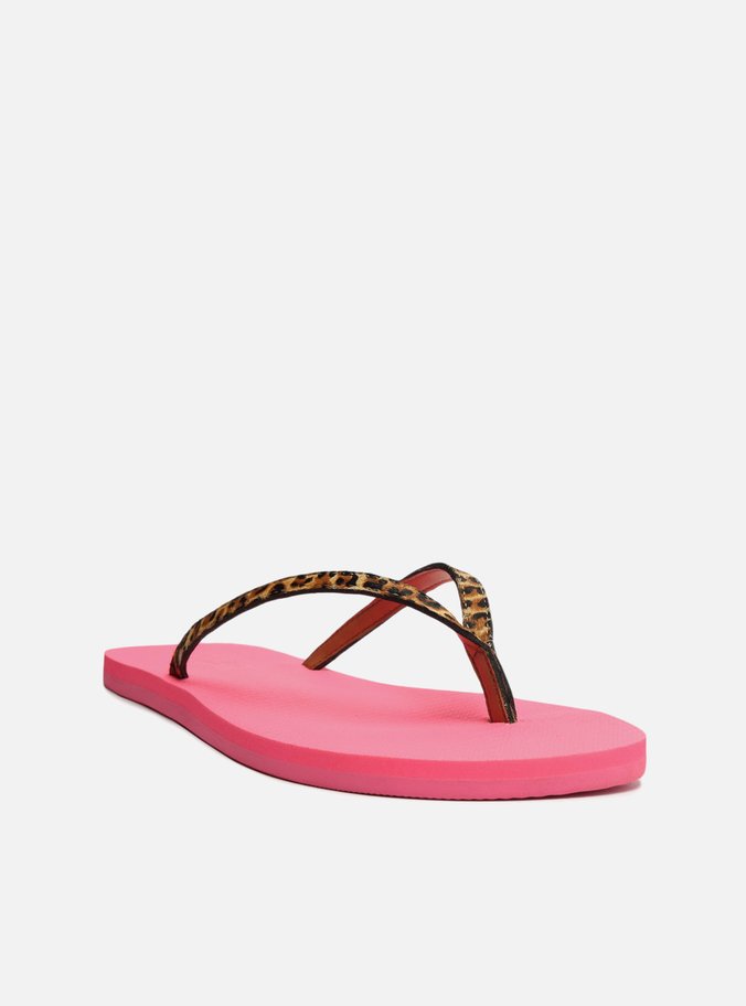 Chinelo Rosa e Animal Print Brizza Strap
