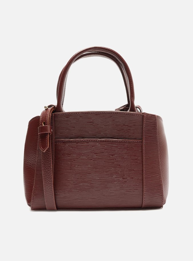 Bolsa Tote Vermelha Couro Wave Bella Pequena