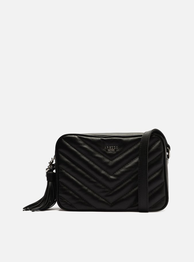 Bolsa Tiracolo Preta Couro Zayla Pequena