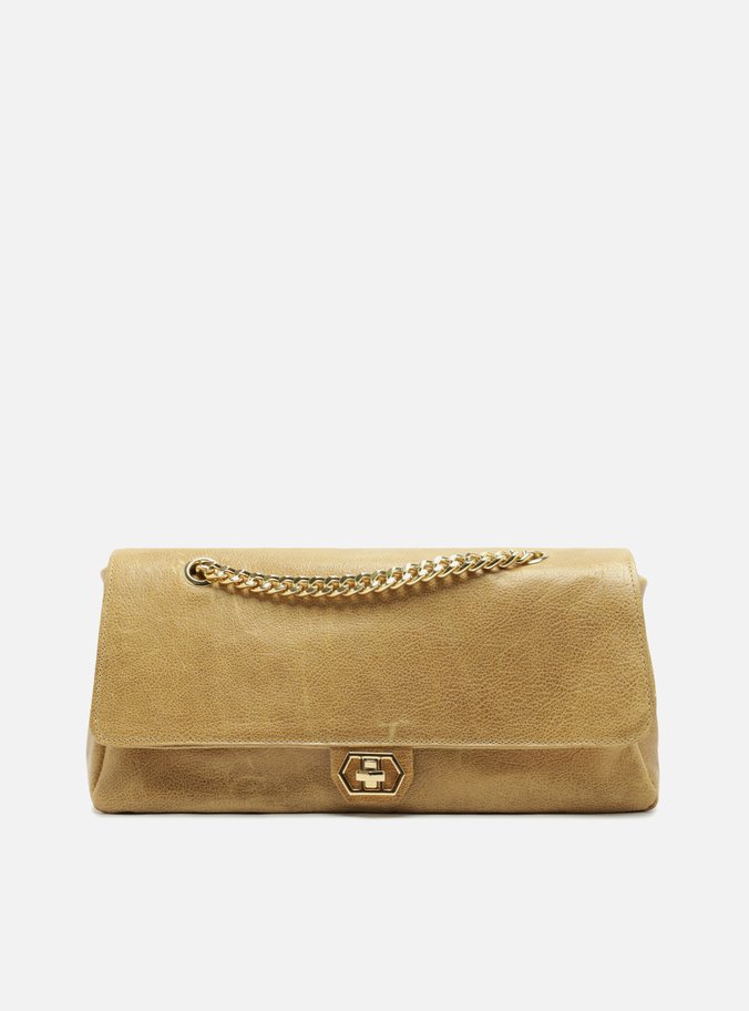Bolsa Tiracolo Nude Couro Grande Croco Corrente