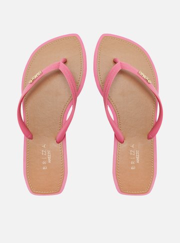 Chinelo de Dedo Rosa Leaf Recouro Brizza