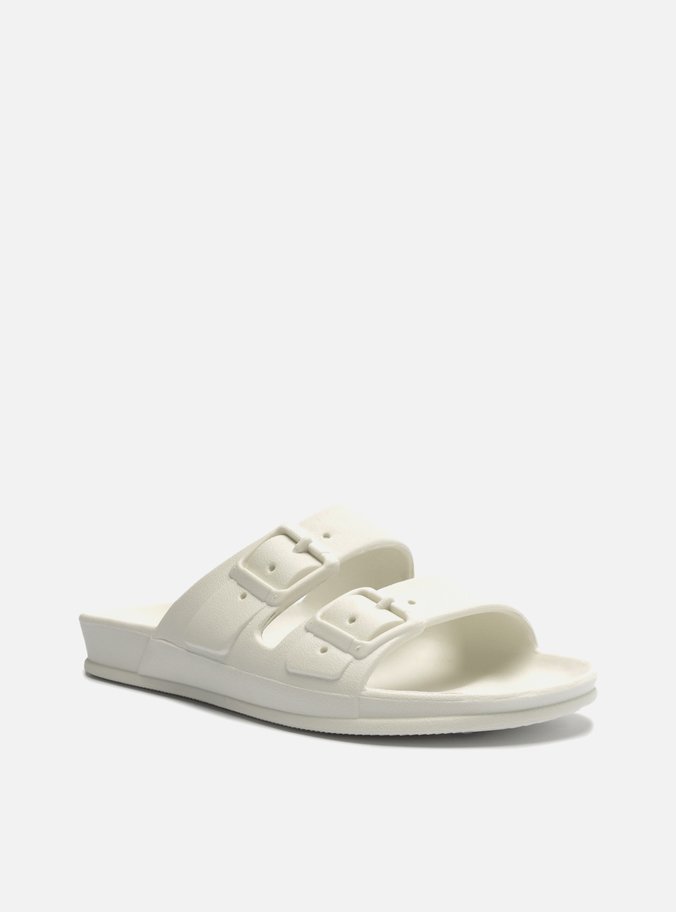 Chinelo Slide Branco Fivelas Brizza