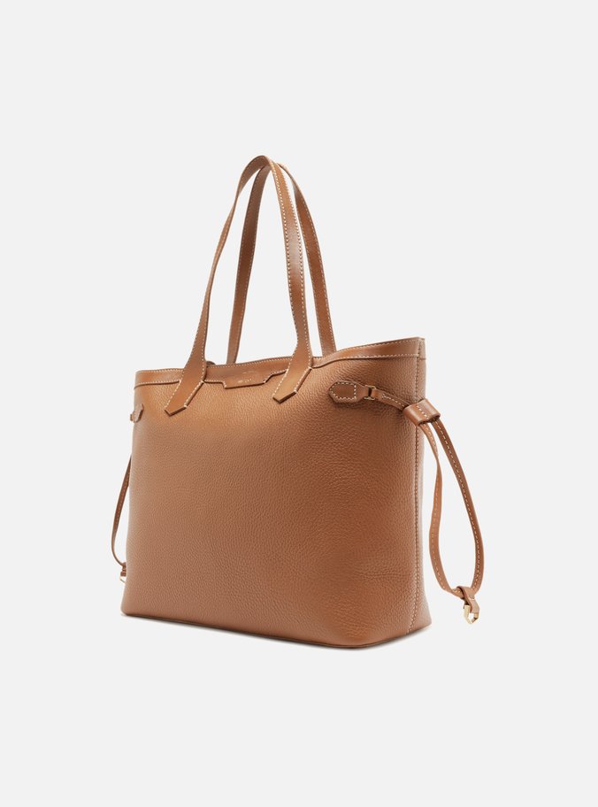Bolsa Shopping Caramelo Couro  Média