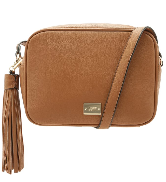 Bolsa Tiracolo Marrom Pequena Natural Wood