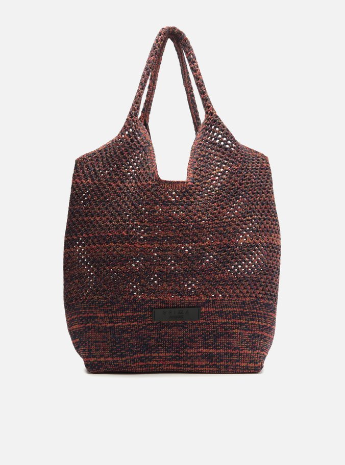 Bolsa Shopping Mescla Crochê Paulina Grande Preta