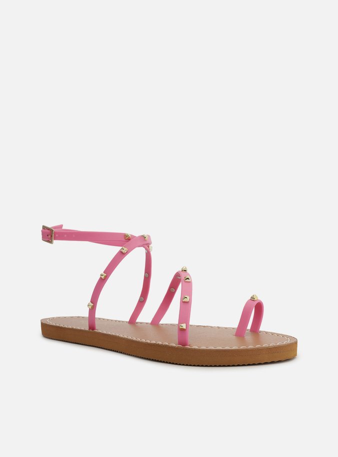Sandália Rasteira Multicolorido Tachas Provença