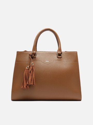 Bolsa Tote Marrom Couro Grande Barbicacho