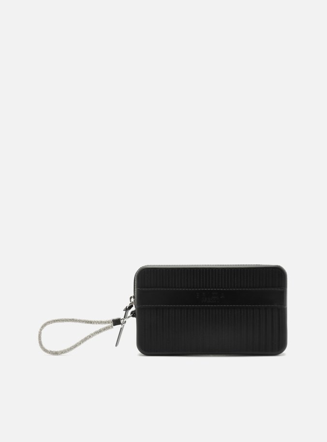 Clutch Preta Pequena Vinil Strass Brizza
