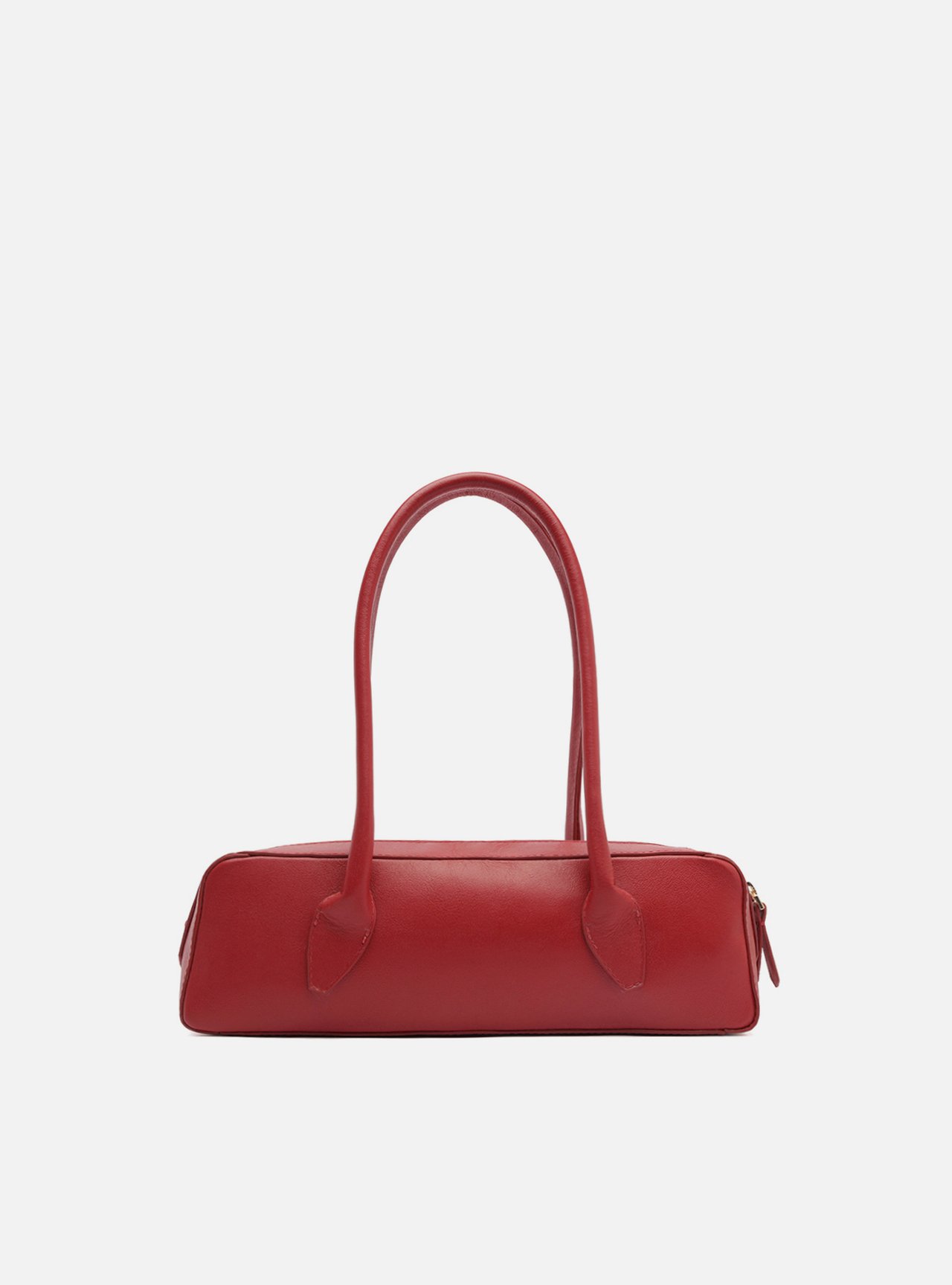 Bolsa Shoulder Vermelha Couro Média Metais — foto 3