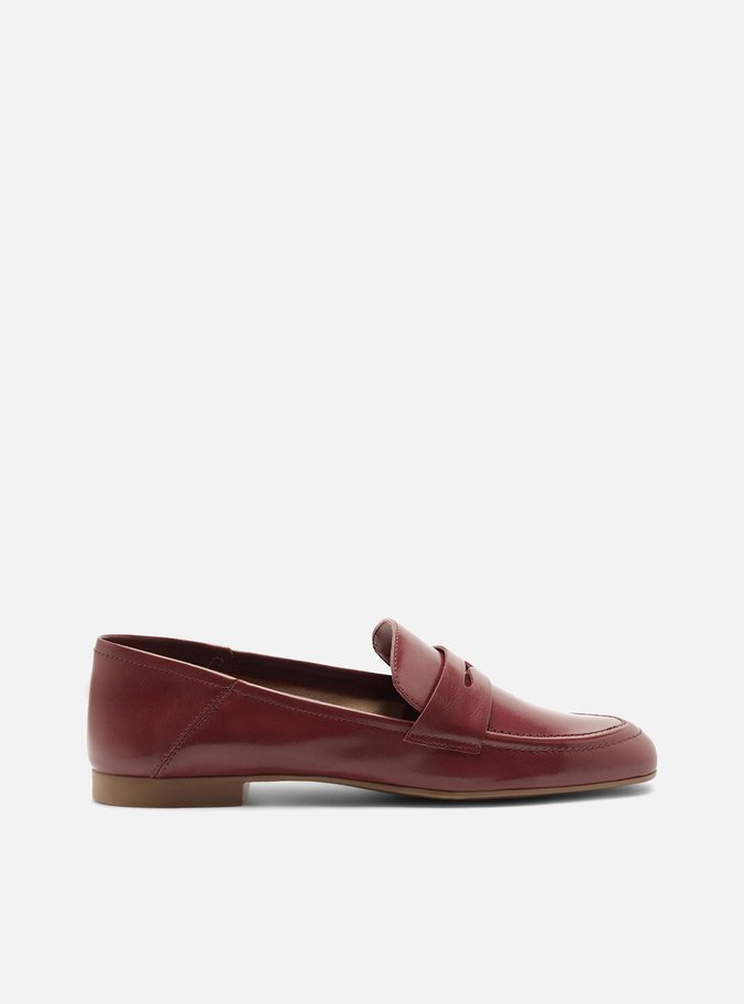 Mocassim Vermelho Bico Redondo Tira Classic