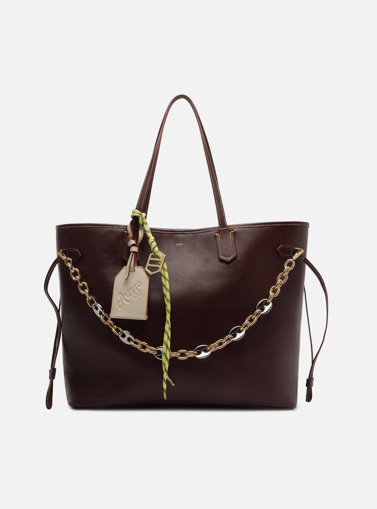 Bolsa Shopping Vermelha Couro Grande Corrente — foto 7