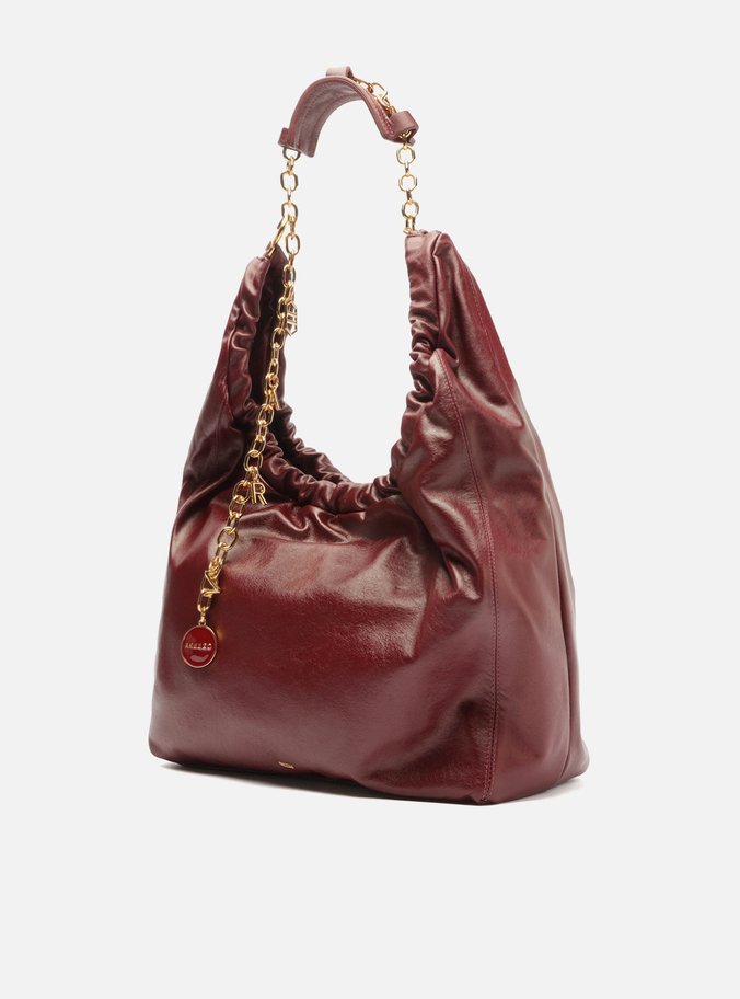 Bolsa Hobo Vermelha Couro Olívia Grande