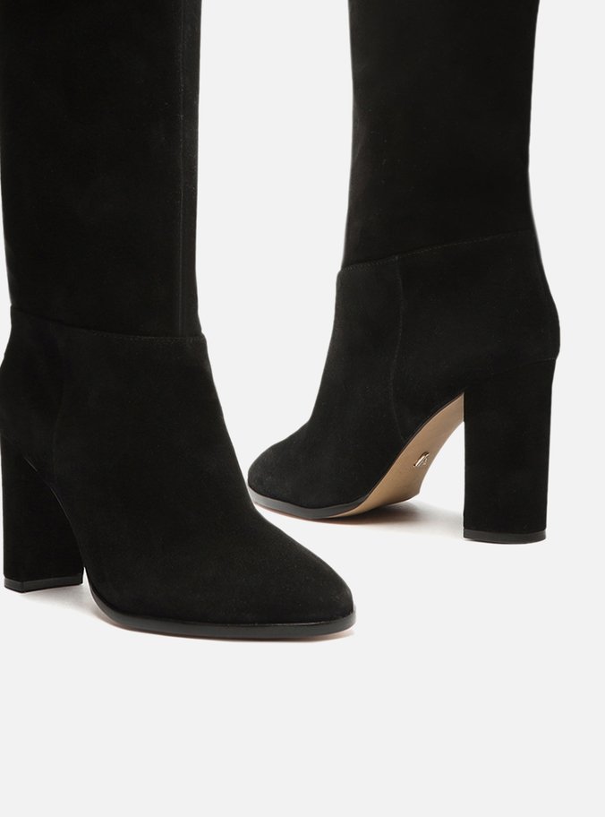 Bota Preta Acamurçada Cano Longo Hailey