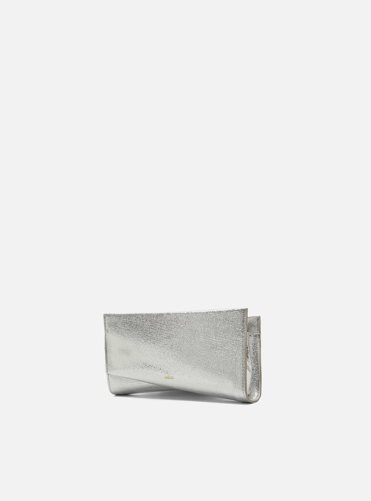 Bolsa Clutch Prata Pequena Detalhe Dourado — foto 2