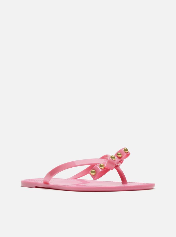 Rasteira Rosa Flat Laço Brizza