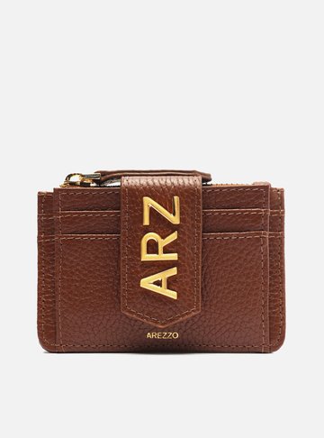 Porta-Cartões Marrom Couro Bolso ARZ