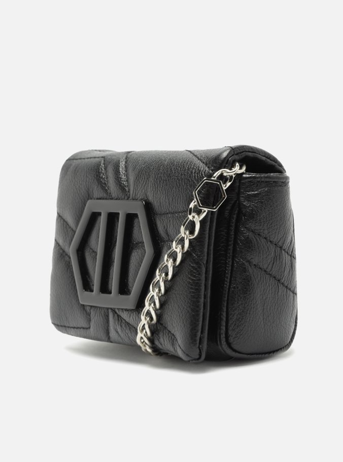 Bolsa Tiracolo Preta Couro Emma
