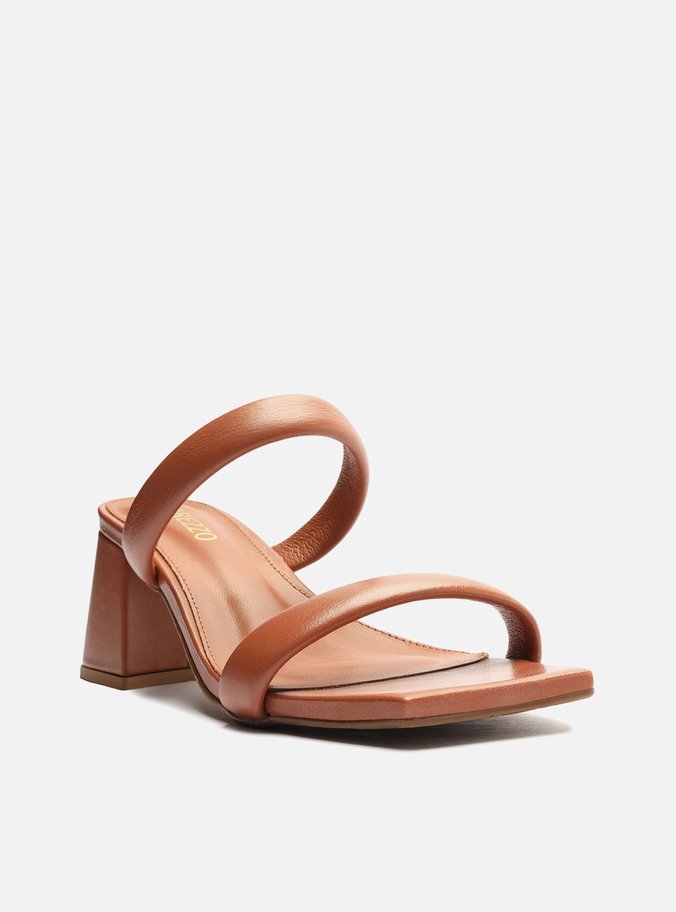 Sandália Rosa Antigo Salto Bloco