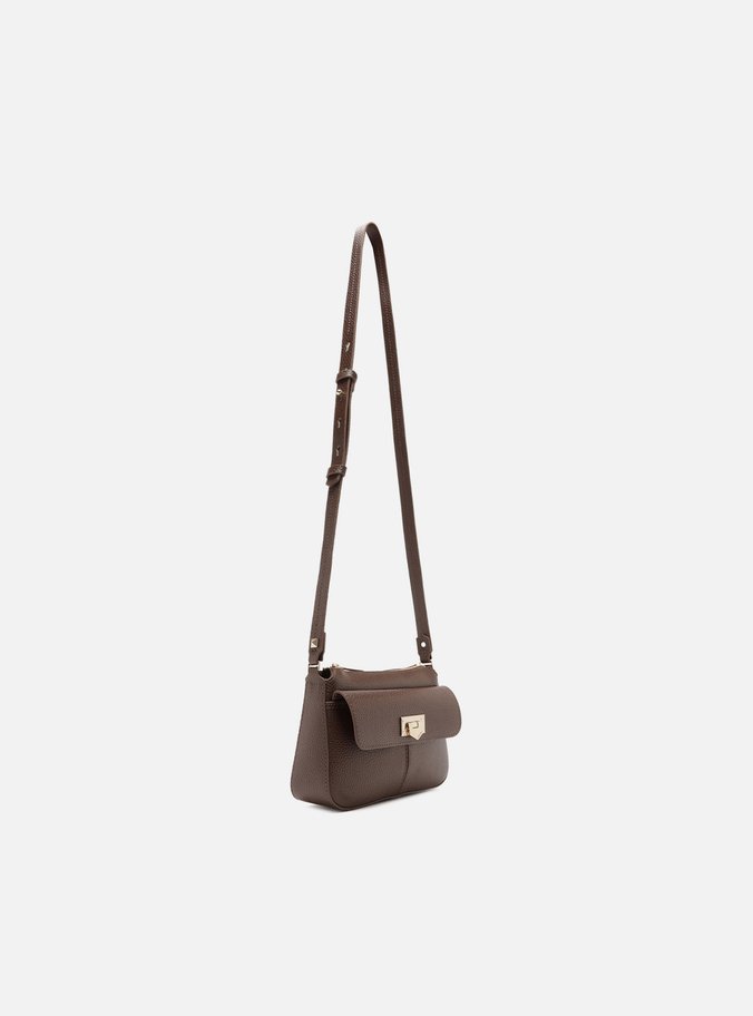 Bolsa Tiracolo Marrom Pequena Encaixe Metal