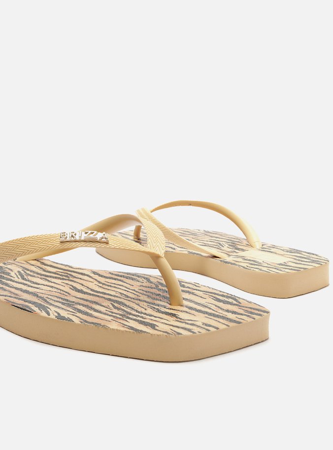 Chinelo de Dedo Animal Print Square Brizza