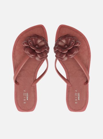 Chinelo de Dedo Vinho Flor Flash Brizza