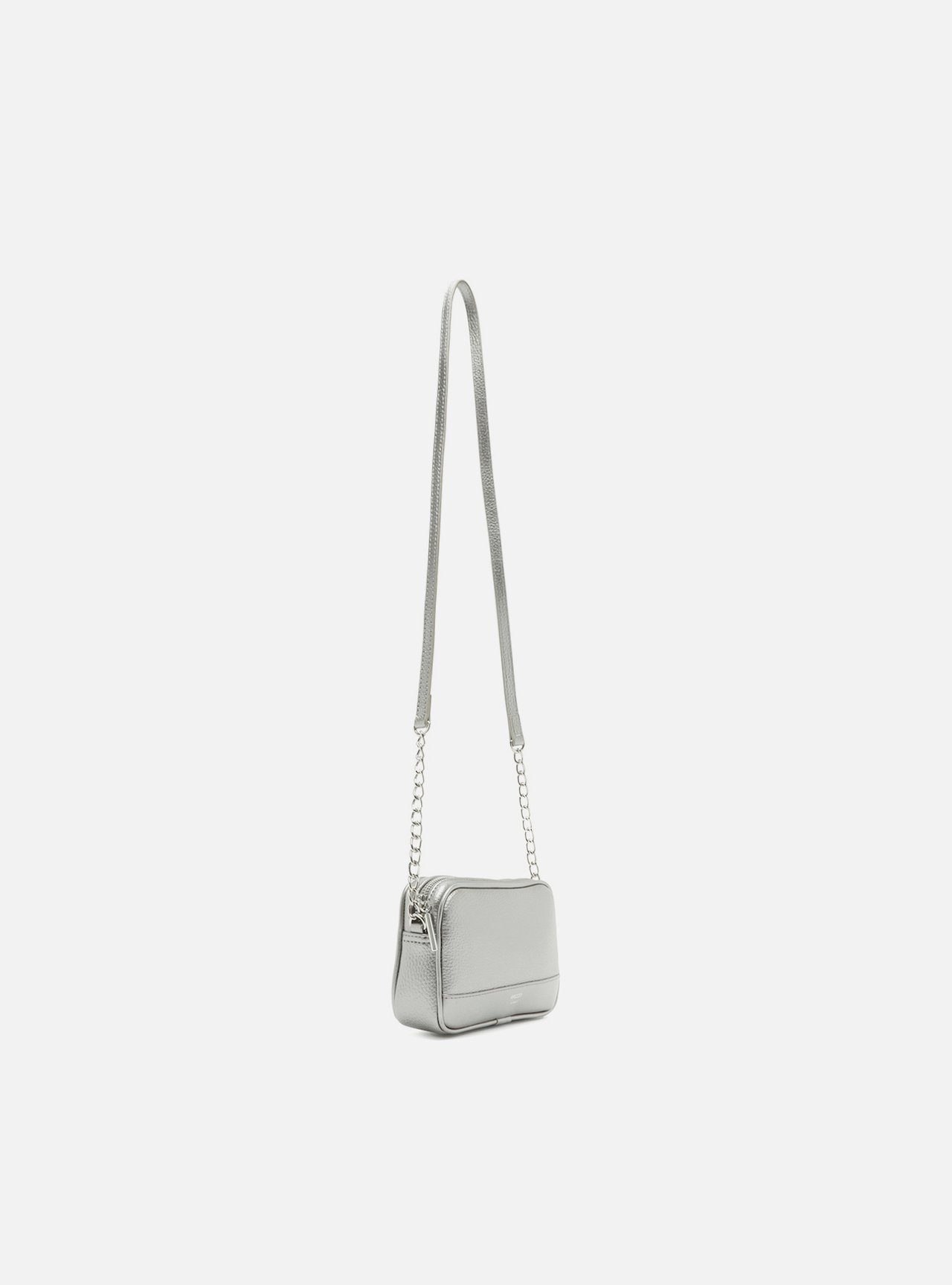 Bolsa Tiracolo Prata Pequena Corrente Basic — foto 5