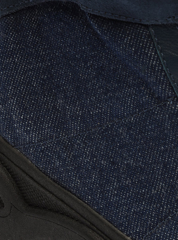 Coturno Azul Jeans Tratorado Rubber Preto