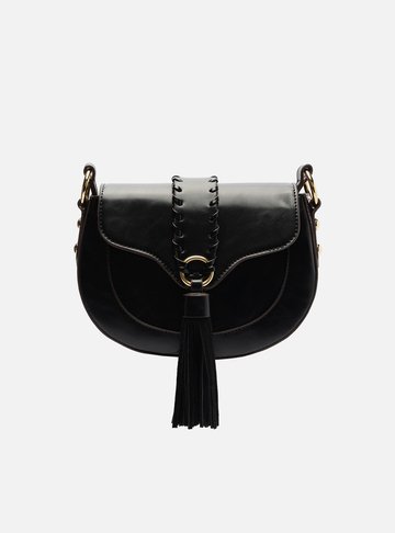 Bolsa Tiracolo Preta Média Barbicacho