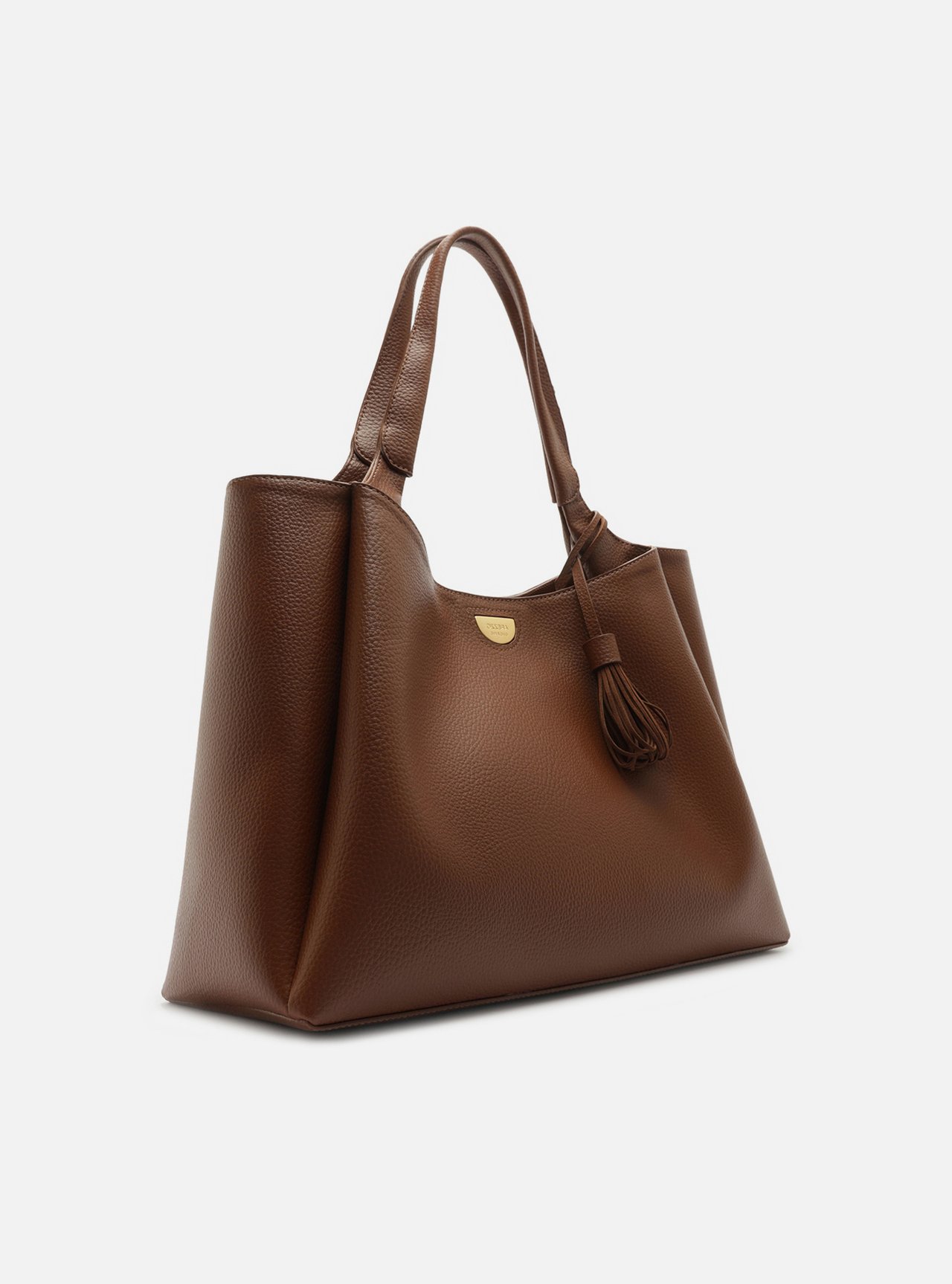Bolsa Shopping Marrom Grande Franja — foto 5