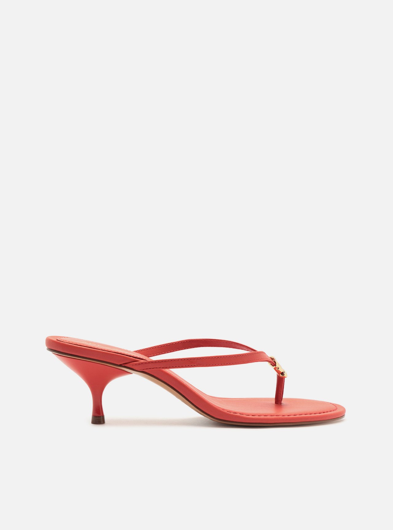 Tamanco Coral Salto Kitten Flip Flop Metal — foto 1