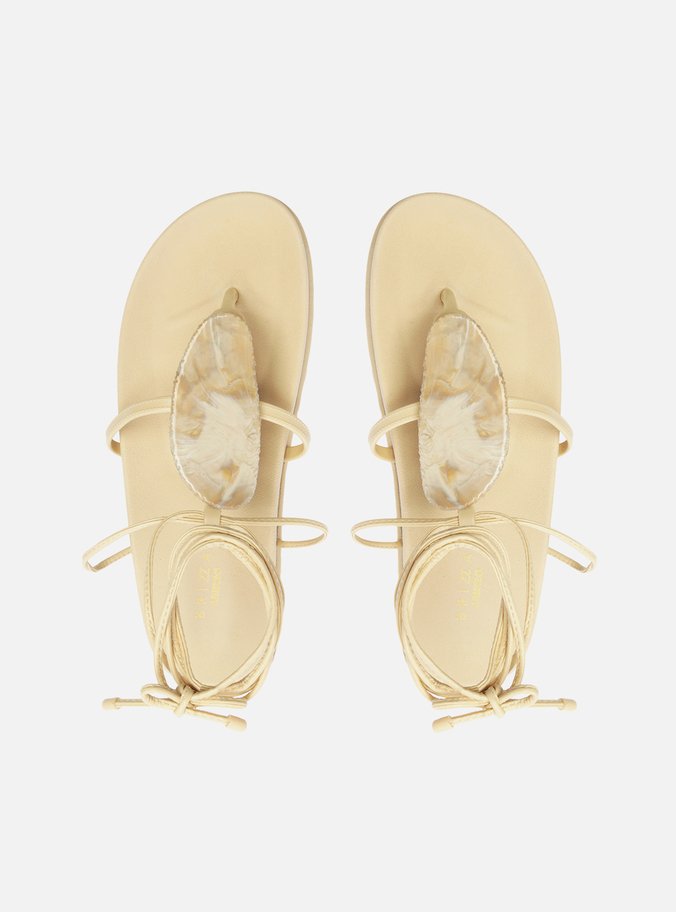 Sandália Papete Off-White Ayla Quartzo