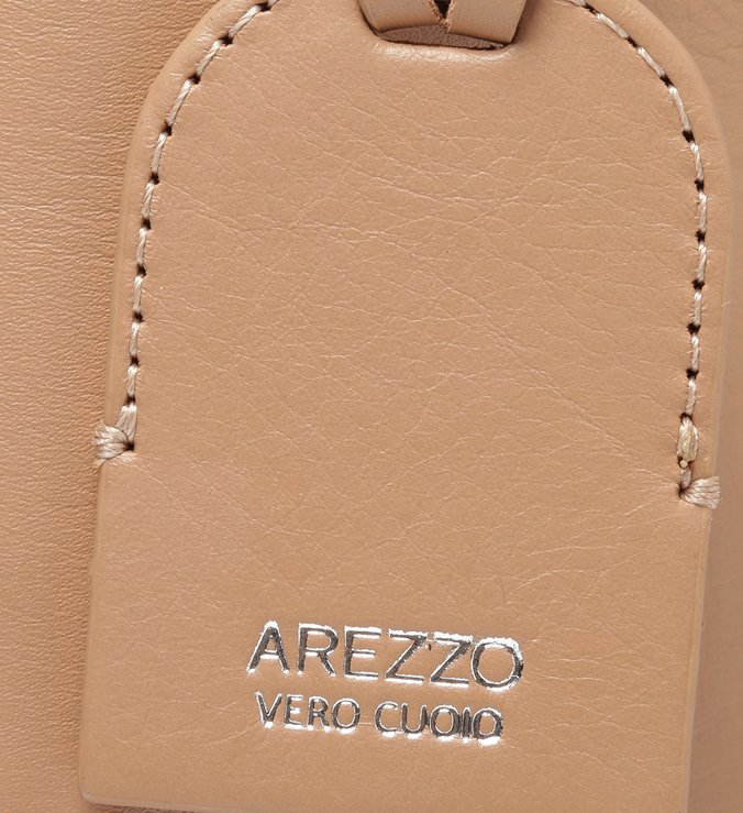 Bolsa Tiracolo Nude Couro Estruturada Ambar