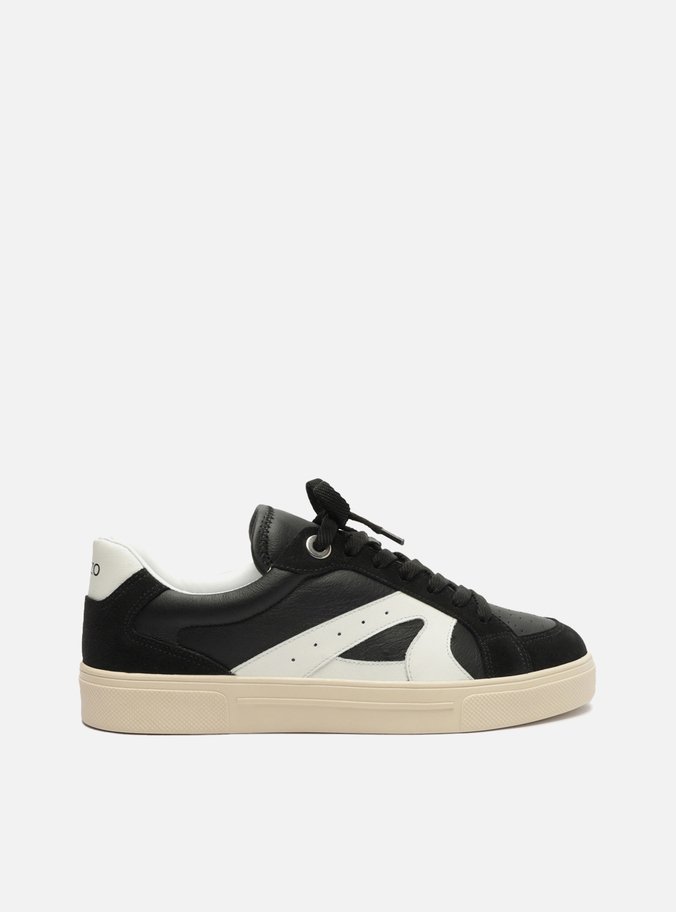 Tênis Preto Couro Urban Branco