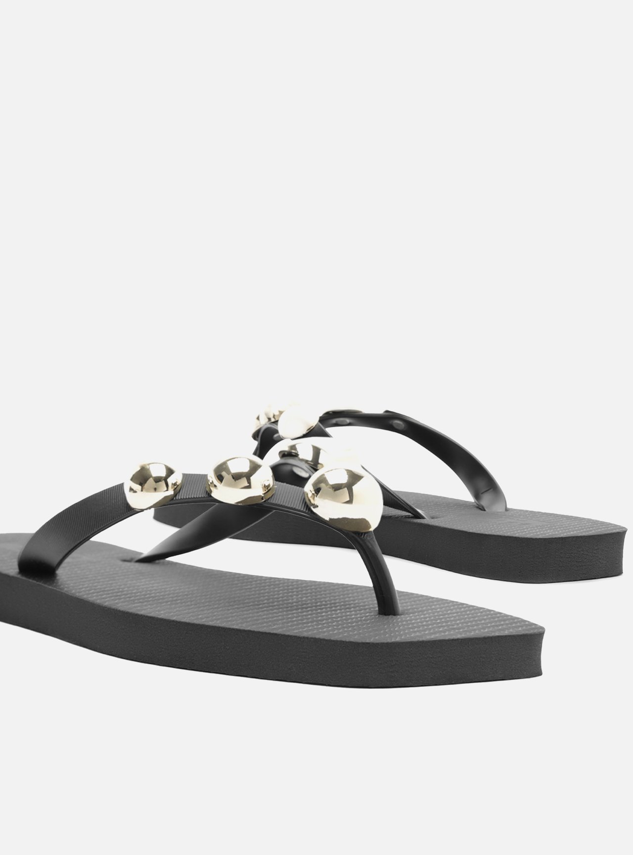 Chinelo de Dedo Preto Bico Quadrado Brizza — foto 4