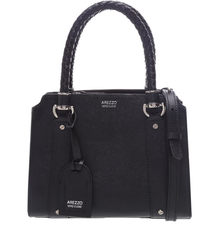 Bolsa Couro Tote Média Piazza Preta