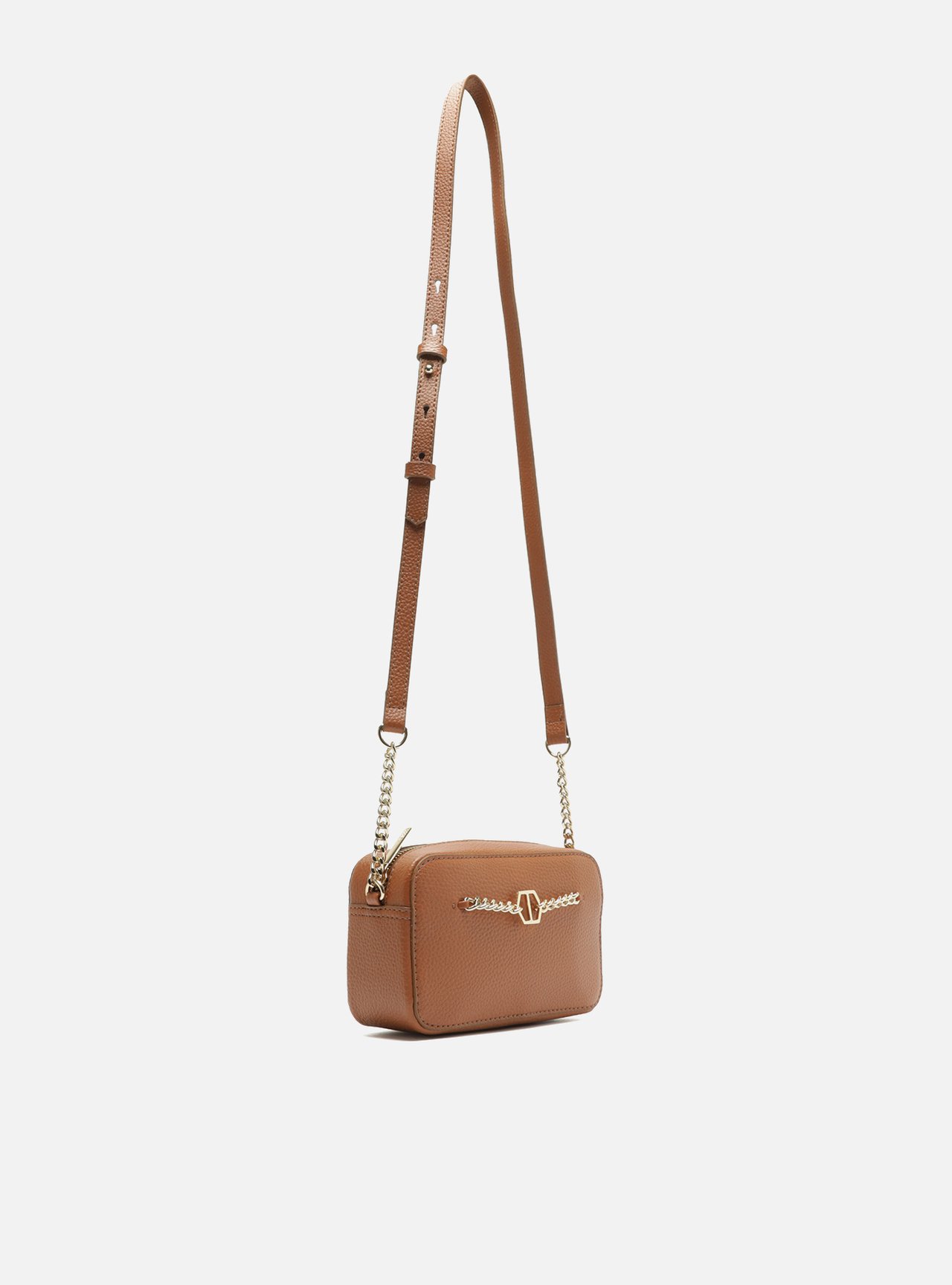 Bolsa Tiracolo Marrom Pequena Corrente ID — foto 5