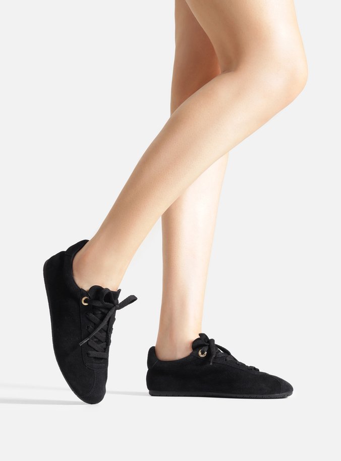 Tênis Preto Camurça Sola Emborrachada