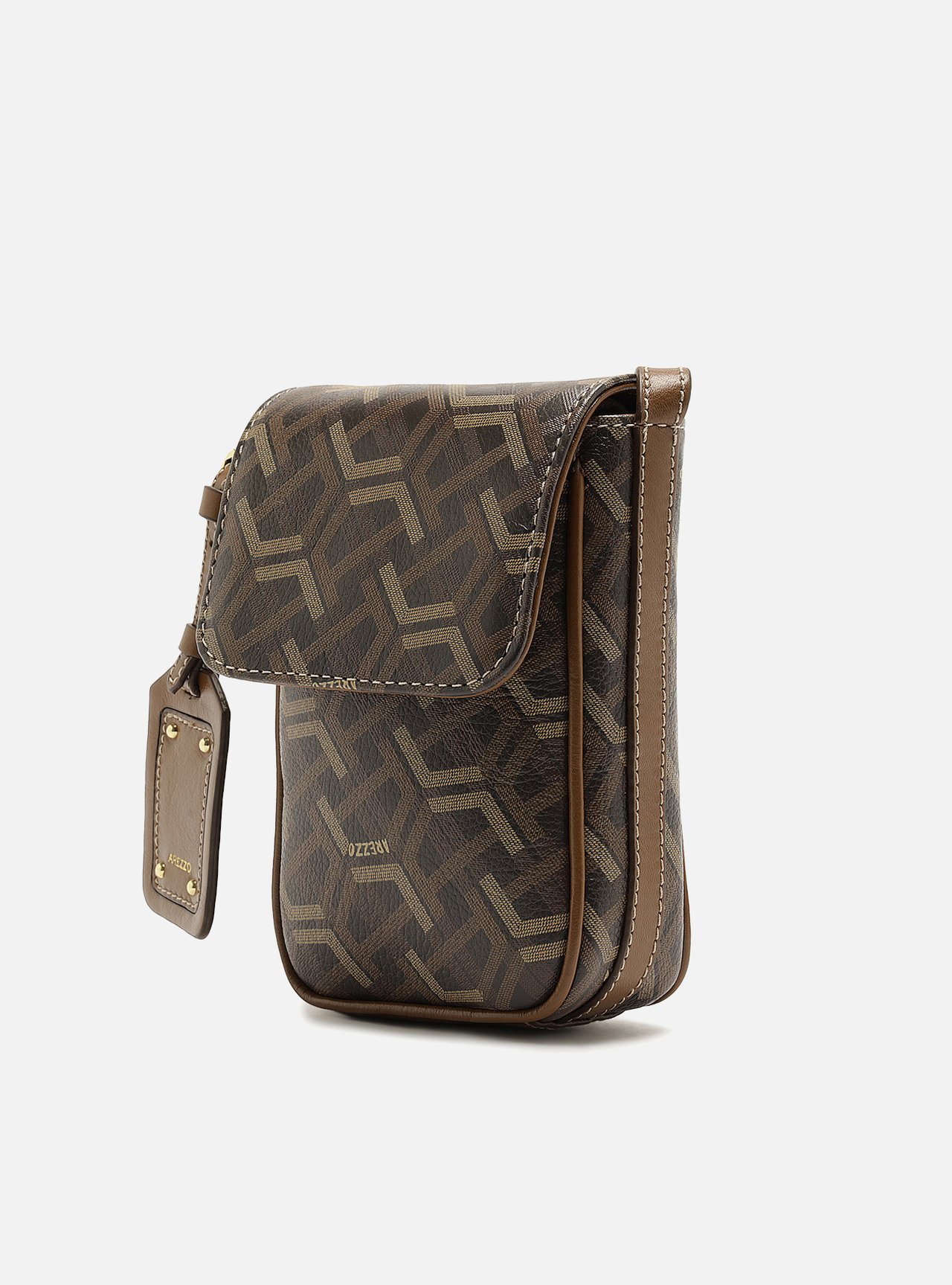 Bolsa Porta Celular Multineutra Couro Pequena Monograma — foto 2