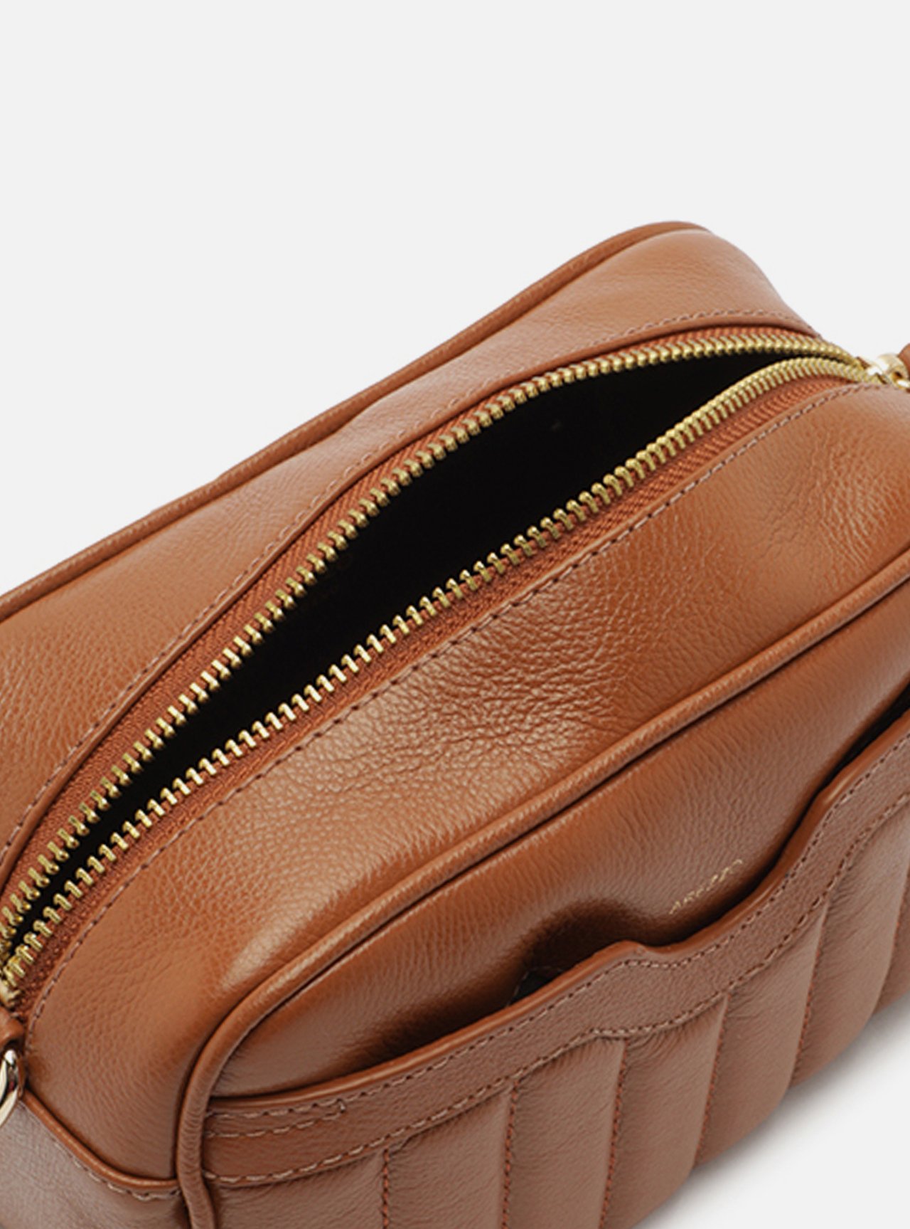 Bolsa Tiracolo Marrom Couro Francine Pequena — foto 4
