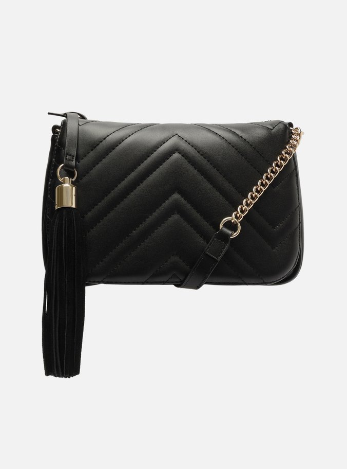 Bolsa Tiracolo Preta Matelassê Verona Pequena