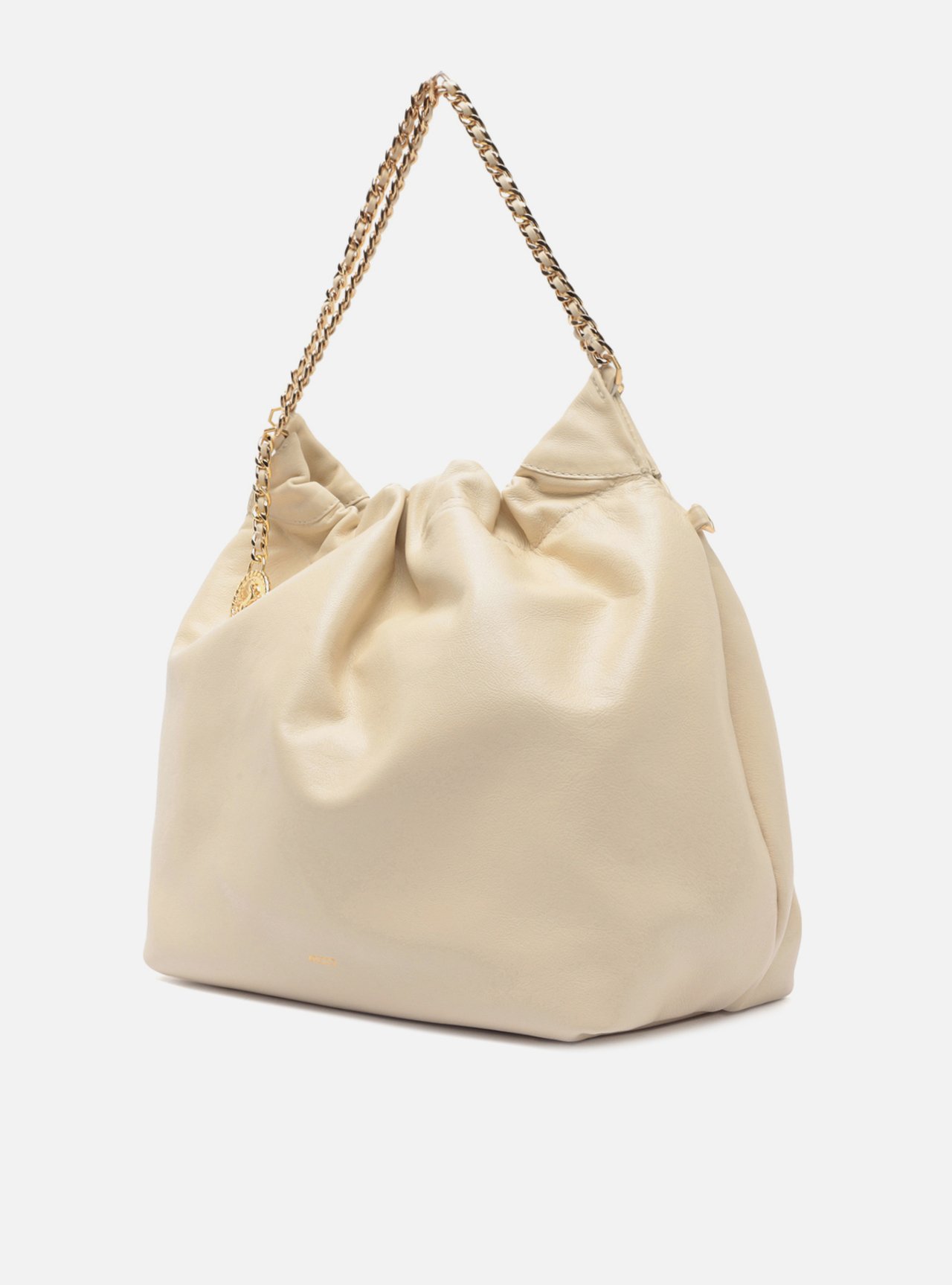 Bolsa Hobo Off White Couro Grande Alça Corrente — foto 2