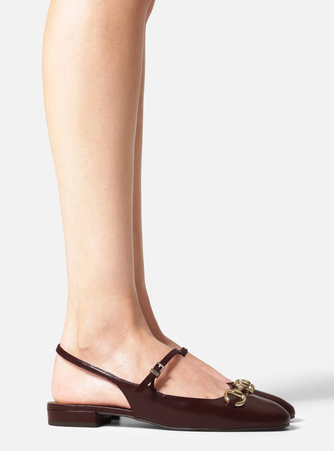 Sapatilha Vermelha Couro Bico Redondo Bridão Slingback — foto 7