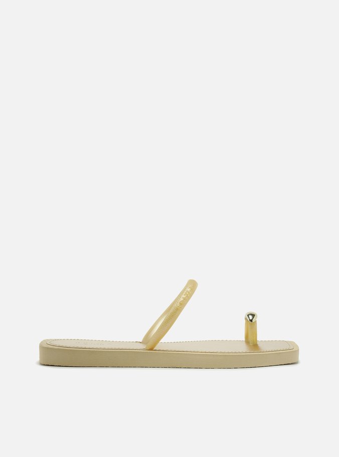 Sandália Rasteira Dourada Brizza