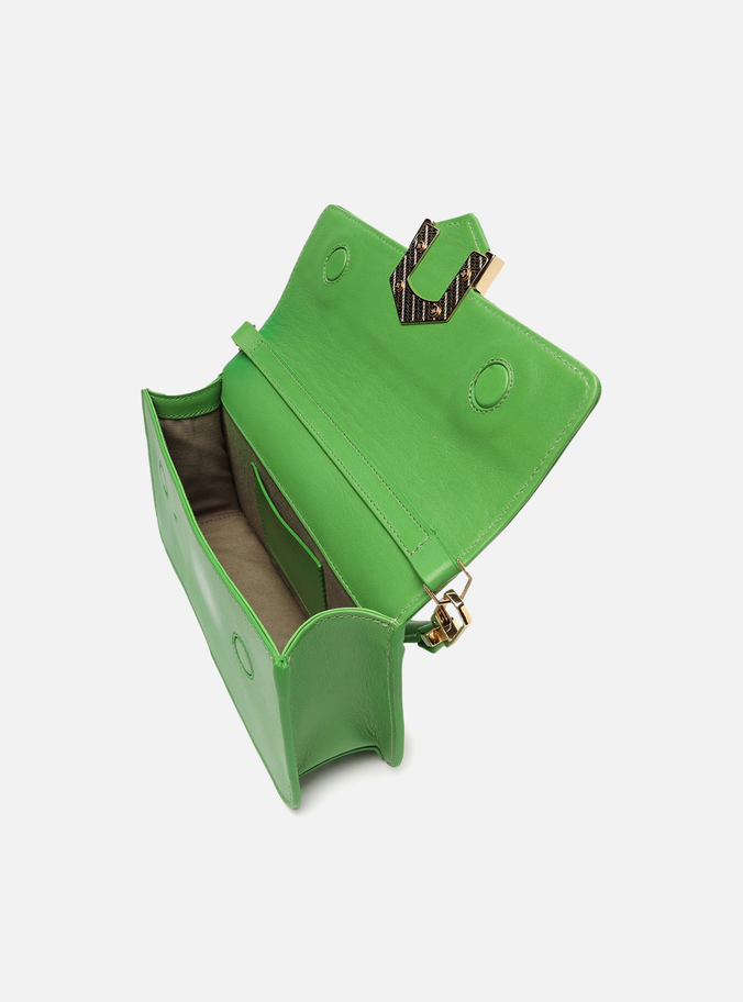 Bolsa Tiracolo Verde Couro A001 Média
