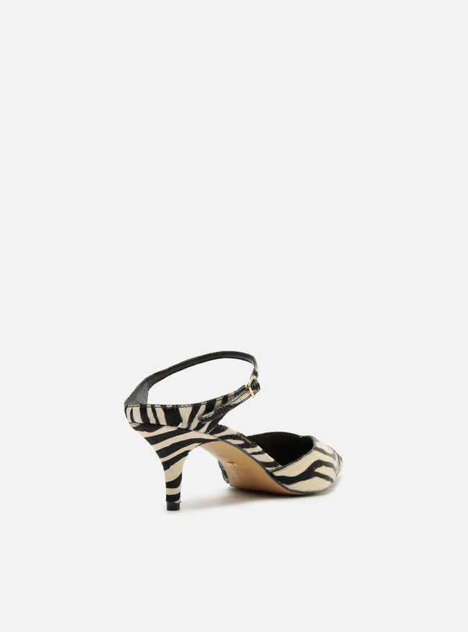 Mule Animal Print Salto Kitten Tira Instep