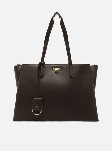 Bolsa Shopping Marrom Grande Bag Charm