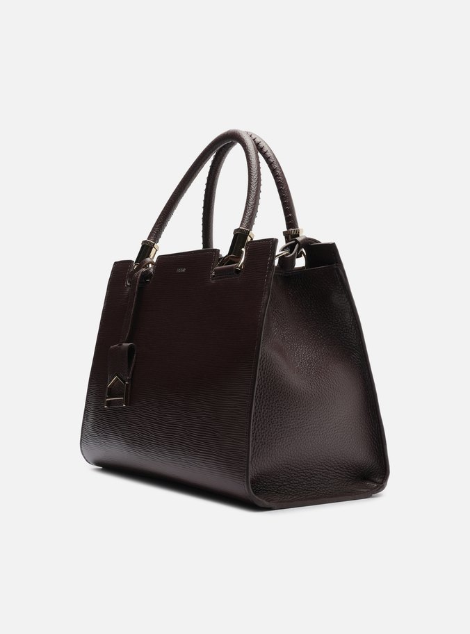 Bolsa Tote Marrom Couro Abraccio Grande